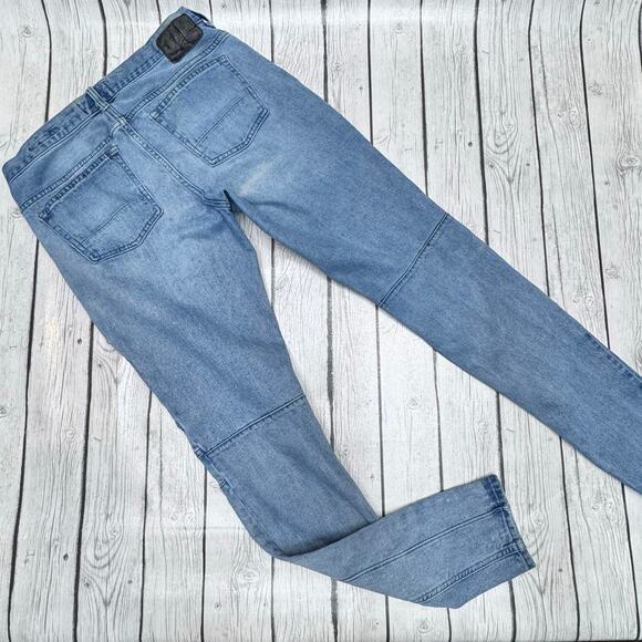 Men’s PacSun Skinny Moto Stretch Jeans Denim Textured Distressed Size 32 X 32 - Picture 3 of 3